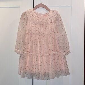 Cat & Jack 2T Sheer Shimmer Pink Dress